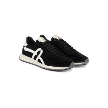 Pantofi sport dama -  piele naturala - negru - sintetic