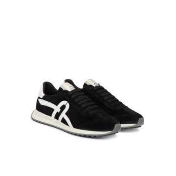 Pantofi sport dama -  piele naturala - negru - sintetic