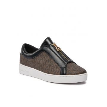 Pantofi sport dama -  slip-on - confortabili - maro - piele ecologica -
