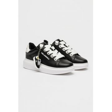 Pantofi sport de piele accesoriu pantof sport mini - Alb/Negru