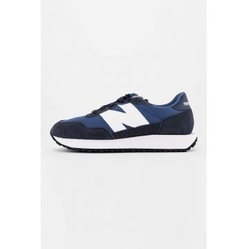 Pantofi sport de plasa cu segmente de piele si piele intoarsa 237 - Albastru inchis/Bleumarin