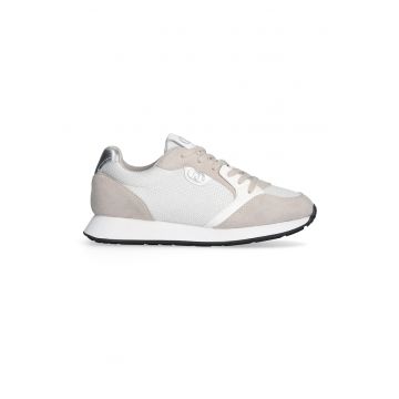 Pantofi sport din piele cu sireturi - Maro camel