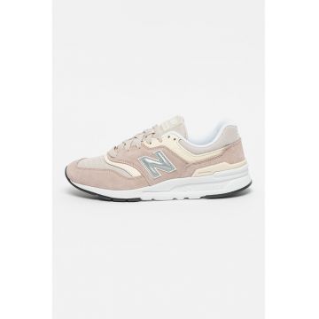 Pantofi sport din piele intoarsa cu insertii din plasa 997