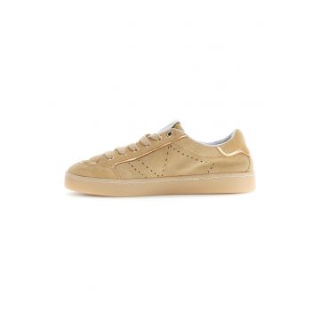 Pantofi sport low-cut din piele intoarsa - Maro deschis