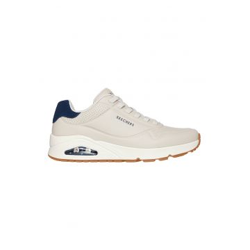 Pantofi sport Uno-Tailored Air cu insertii de piele intoarsa - Crem