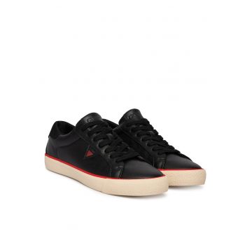 Tenisi barbati -  piele ecologica - negru - design modern - durabilitate -
