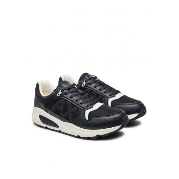 Tenisi barbati  textil - model Deep Navy/Off White - Bleumarin