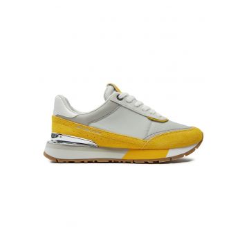Tenisi dama  43T4NVFS5D - piele naturala - gri/galben