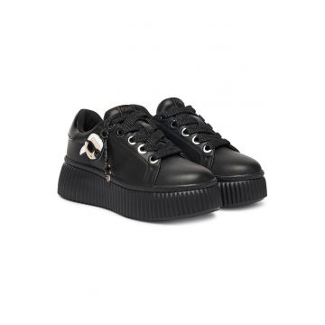 Tenisi dama  KL42376T - negru - piele naturala