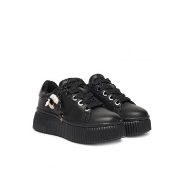 Tenisi dama  KL42376T - negru - piele naturala