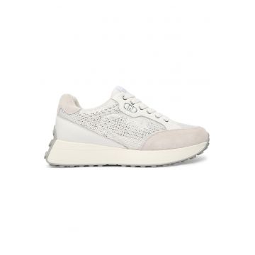 Tenisi dama -  piele naturala - alb/bej/gri - material sintetic