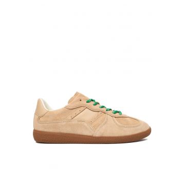 Tenisi dama -  piele naturala - bej/verde -