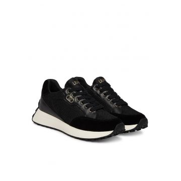 Tenisi dama -  piele naturala - negru - material sintetic -
