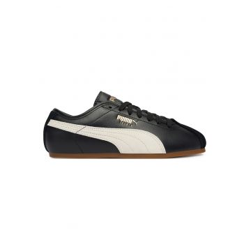 Tenisi dama -  piele naturala - negru - textil