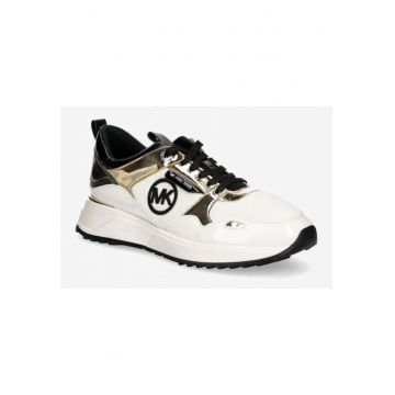 Tenisi dama  THEO TRAINER - alb metalic - material textil - cu logo -