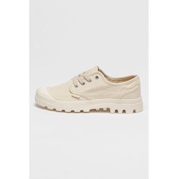 Tenisi low-cut cu logo - Crem