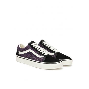 Tenisi  Old Skool VN000D7Z6N - unisex - Negru/Mov - piele naturala