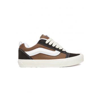 Tenisi unisex  Knu Skool VN000D22BW - piele naturala - maro/negru