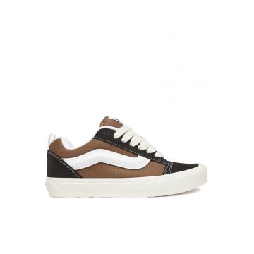 Tenisi unisex  Knu Skool VN000D22BW - piele naturala - maro/negru