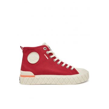 Tenisi unisex -  material textil - rosu alb -