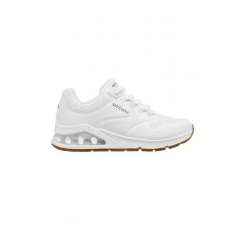 Pantofi spoer wedge de piele ecologica Uno 2-Air Around - Alb