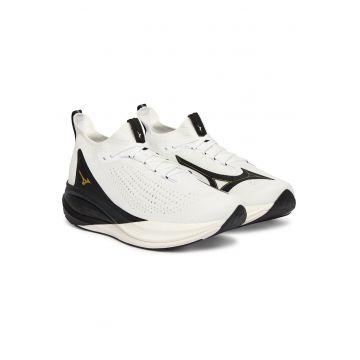 Pantofi sport barbati -  alergare - material textil - alb negru