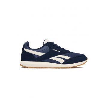 Pantofi sport barbati -  piele intoarsa si textil - alb si albastru - confortabil -