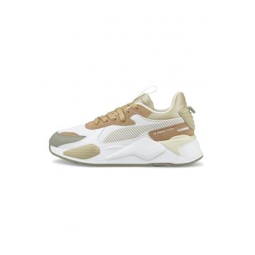 Pantofi sport cu insertii de piele intoarsa RS-X Candy - Portocaliu persan/Maro taupe deschis/Alb murdar
