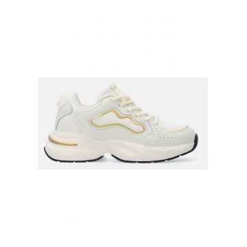 Pantofi sport cu insertii din piele si material textil