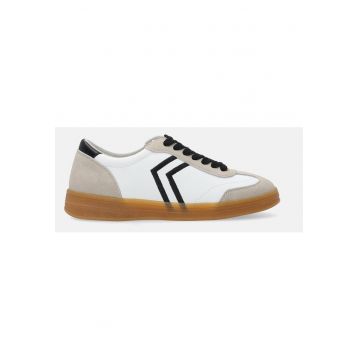 Pantofi sport cu profil jos din piele si piele intoarsa