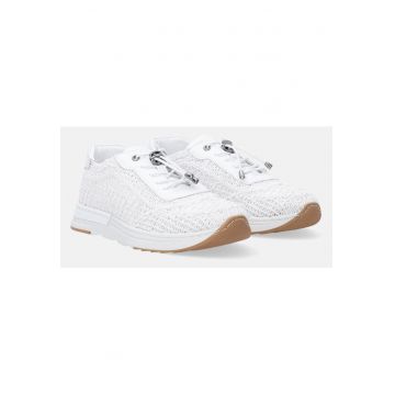 Pantofi sport din material textil si insertii de piele