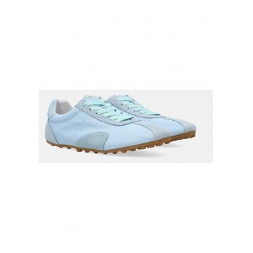 Pantofi sport din material textile cu insertii de piele intoarsa
