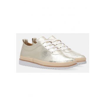 Pantofi sport din piele cu design metalizat