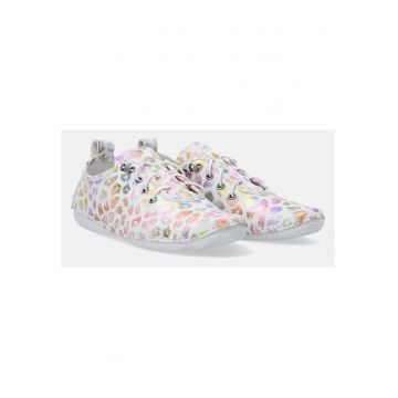 Pantofi sport din piele cu design slip-on si model grafic