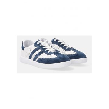 Pantofi sport din piele cu insertii de piele intoarsa -