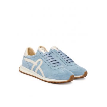 Pantofi sport  din piele naturala - Alb/Albastru