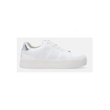 Pantofi sport din piele naturala - cu perforatii