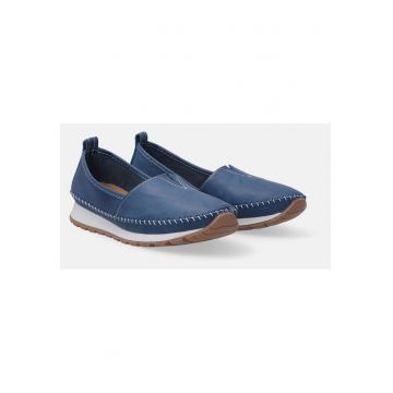 Pantofi sport din piele naturala - model uni