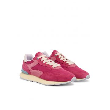 Pantofi sport femei -  piele intoarsa/material textil - multicolor