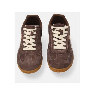 Pantofi sport uni cu profil jos din piele