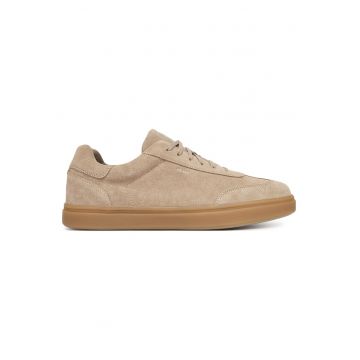 Tenisi barbati -  piele naturala - bej - confortabili - design modern -