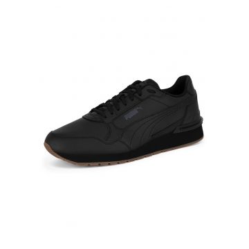 Tenisi barbati -  piele naturala - negru - design sportiv - confort sporit