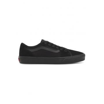 Tenisi barbati -  piele naturala - negru - talpa plata -