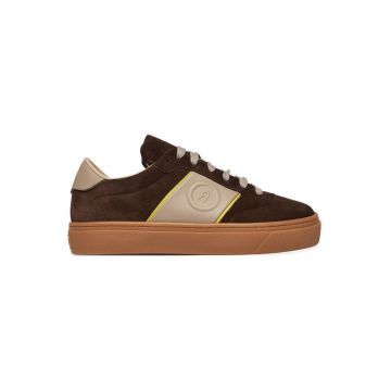 Tenisi dama -  piele naturala - maro - material sintetic
