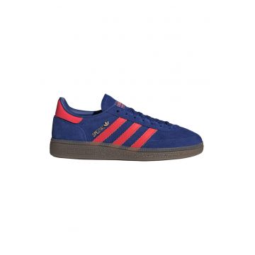 Pantofi din piele si piele intoarsa pentru handbal Spezial - Rosu/Albastru inchis