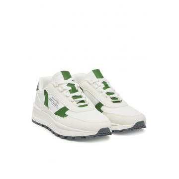 Pantofi sport barbati -  alergare - alb - piele naturala