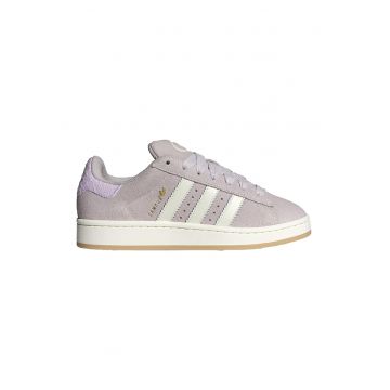 Pantofi sport Campus 00 de piele intoarsa cu logo - Lila pal