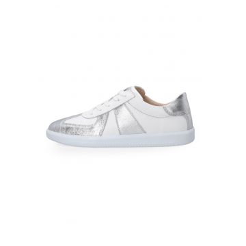 Pantofi sport color block din piele