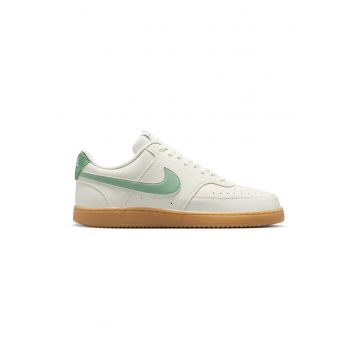 Pantofi sport Court Vision LO V2 din piele ecologica - Verde pal/Crem