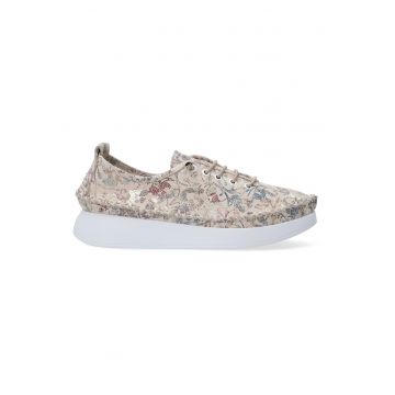 Pantofi sport cu imprimeu din piele nabuc